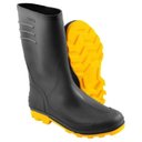 Ver imagem 1 de Bota de Pvc Vonder Cano Médio sem Forro Preta e Amarela