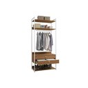 Ver imagem 3 de Armário Escritório Guarda Roupa 2 Gavetas LI047 Branco Kappesberg