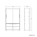 Ver imagem 4 de Conjunto Quarto Infantil Completo Sole Branco/Freijó