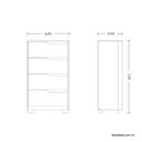Ver imagem 3 de Conjunto Quarto Infantil Completo Sole Branco/Freijó