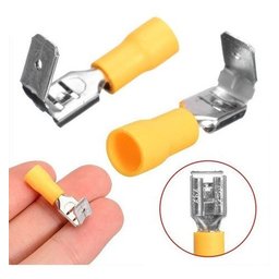 1000un Kit Terminal Hermafrodita Macho Fêmea 4 a 6mm Amarelo - 2