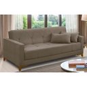 Ver imagem 1 de Sofá Cama 3 Lugares 2,00m Agnes Suede Capuccino Adonai Estofados