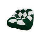 Ver imagem 2 de Poltrona Redonda Tipo Puff Dama Suede Verde e Branco - D'rossi Poltrona Redonda Tipo Puff;poltrona D