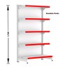Gondola Centro 170 Fit Ate 3 Metros 2 Ponta Branco 40b Pe Vermelho - 4