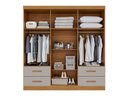 Ver imagem 7 de Guarda-Roupa Casal Modulado de Canto com 11 Portas Espaço para Cama Multimóveis Cinamomo/Off White