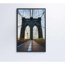 Ver imagem 5 de Quadro Ponte Do Brooklyn Pôr Do Sol 80x120 Cm Vidro Impresso