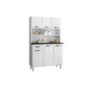 Ver imagem 1 de Kit de Cozinha Compacta Rubi Smart c/ 6 Portas e 1 Gaveta Branco - Telasul