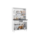 Ver imagem 5 de Kit de Cozinha Compacta Rubi Smart c/ 6 Portas e 1 Gaveta Branco - Telasul
