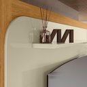 Ver imagem 3 de Estante Home Theater Nilo Cumaru/opala para Tv até 75” com Rodízios - Madetec