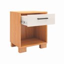 Ver imagem 3 de Mesa de Cabeceira 1 Gaveta com Nicho MDF Amadeirado