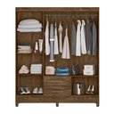 Ver imagem 3 de Guarda Roupa 6 Portas Panamá Castanho Wood 953331 Moval
