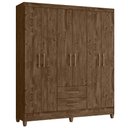 Ver imagem 1 de Guarda Roupa 6 Portas Panamá Castanho Wood 953331 Moval