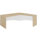 Ver imagem 3 de Mesa P/ Escritório em L Diretor Lado Direito Carvalho/branco