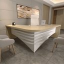 Ver imagem 2 de Mesa P/ Escritório em L Diretor Lado Direito Carvalho/branco