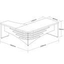 Ver imagem 5 de Mesa P/ Escritório em L Diretor Lado Direito Carvalho/branco