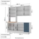 Ver imagem 4 de Cozinha Compacta Planejada 4 Peças 3 Aéreos 1 Balcão Soho CabeCasa MadeiraOriginals Azul/Branco