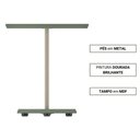 Ver imagem 4 de Mesa De Apoio Lateral 100% Mdf Com Pés Em Metal Bel Artely Menta
