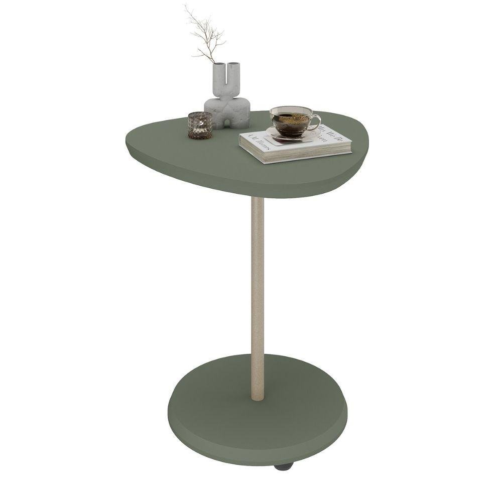 Mesa De Apoio Lateral 100% Mdf Com Pés Em Metal Bel Artely Menta - 2