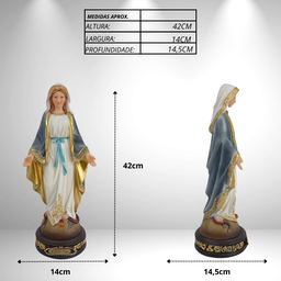 Nossa Senhora Das Graças em Resina Premium 40 Cm - 8