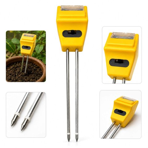 Medidor de Solo Umidade Ph e Luz Solar para Plantas [3 em 1]