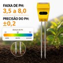 Ver imagem 4 de Medidor de Solo Umidade Ph e Luz Solar para Plantas [3 em 1]