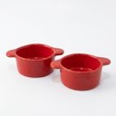 Ver imagem 1 de Conjunto de 2 Mini Caçarolas 150ml em Cerâmica para Porções:Vermelho