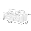 Ver imagem 4 de Sofá Decorativo Sala de Estar City 2 Lugares 150cm Couro Tiza - Mozzelar