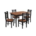 Ver imagem 1 de Conjunto Sala de Jantar e Cozinha Com 4 Cadeiras Madeira Maciça Preto