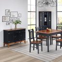 Ver imagem 2 de Conjunto Sala de Jantar e Cozinha Com 4 Cadeiras Madeira Maciça Preto