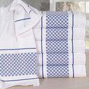 Ver imagem 3 de Pano de Copa Vitória Kit 3 Peças - Dohler Branco/azul