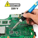 Ver imagem 2 de Kit Ferro de Solda Soldar Ajustável 60w e Estanho 127/220v Voltagem:220v;modelo:pro-fsdo240