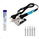 Ver imagem 3 de Kit Ferro de Solda Soldar Ajustável 60w e Estanho 127/220v Voltagem:220v;modelo:pro-fsdo240