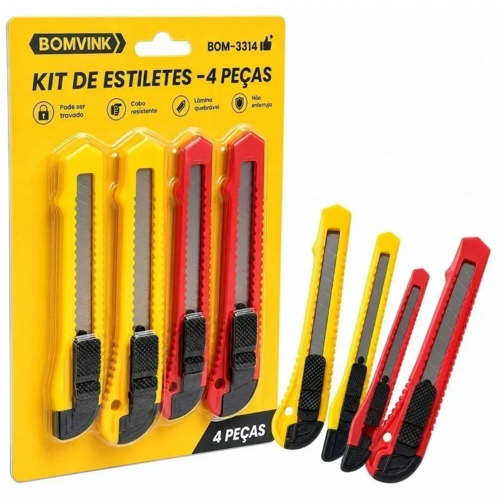 Ver imagem 6 de Kit 4 Estiletes Profissionais Bomvink Aço Carbono Artesanato