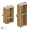 Ver mais imagens de Estante Multiuso Livreiro 3 Módulos 10 Portas 2 Kit Prateleira Frame CabeCasa MadeiraOriginals