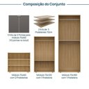 Ver imagem 3 de Estante Multiuso Livreiro 3 Módulos 10 Portas 2 Kit Prateleira Frame CabeCasa MadeiraOriginals