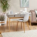 Ver imagem 4 de Mesa Escrivaninha Retro Madeira 2 Gavetas Wanda Idimex