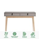 Ver imagem 2 de Mesa Escrivaninha Retro Madeira 2 Gavetas Wanda Idimex