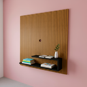 Ver mais imagens de Painel para Tv até 32 Polegadas Ripado com Prateleira Off White