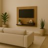 Painel para Tv até 32 Polegadas Ripado com Prateleira - 3