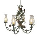 Ver imagem 6 de Lustre de Ferro Off-White para Sala de Jantar, Área Gourmet + Cúpulas de Vidro
