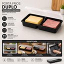 Ver imagem 3 de Organizador para Geladeira Porta Frios Duplo Elloplas Multiuso Polipropileno Livre de Bpa Cozinha