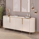 Ver imagem 1 de Buffet Aparador para Sala 4 Portas 196cm Lena D04 Off White - Mpozenato