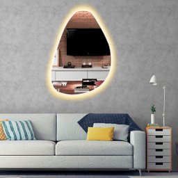 Espelho orgânico decorativo iluminado com led quente 55x77cm - 7 Espelho orgânico decorativo iluminado com led quente 55x77cm - 7