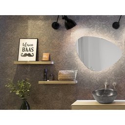 Espelho orgânico decorativo iluminado com led quente 55x77cm - 12 Espelho orgânico decorativo iluminado com led quente 55x77cm - 12