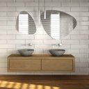 Ver imagem 3 de Espelho orgânico decorativo iluminado com led quente 55x77cm