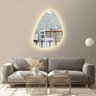 Espelho orgânico decorativo iluminado com led quente 55x77cm - 1