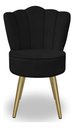 Ver imagem 2 de Kit 4 Cadeiras de Jantar Pétala com Pés em Aço Dourado Veludo Preto Bz Home Decor