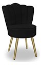 Ver imagem 4 de Kit 4 Cadeiras de Jantar Pétala com Pés em Aço Dourado Veludo Preto Bz Home Decor