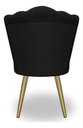 Ver imagem 5 de Kit 4 Cadeiras de Jantar Pétala com Pés em Aço Dourado Veludo Preto Bz Home Decor