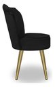 Ver imagem 3 de Kit 4 Cadeiras de Jantar Pétala com Pés em Aço Dourado Veludo Preto Bz Home Decor